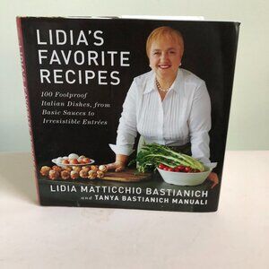 SIGNED LIDIA'S FAVORITE RECIPES COOK BOOK- MINT CONDITION- 100 RECIPES-2012
